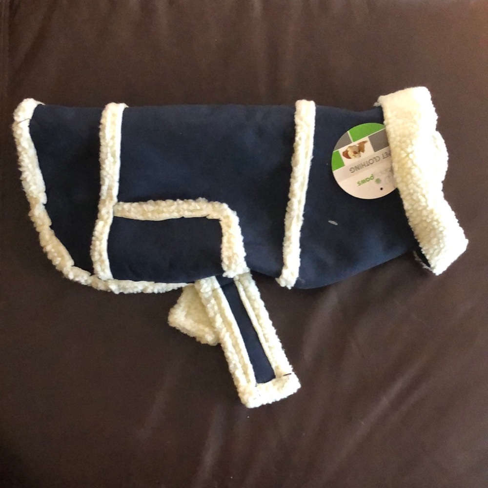 Never used small suede dog jacket.
